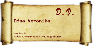 Dósa Veronika névjegykártya